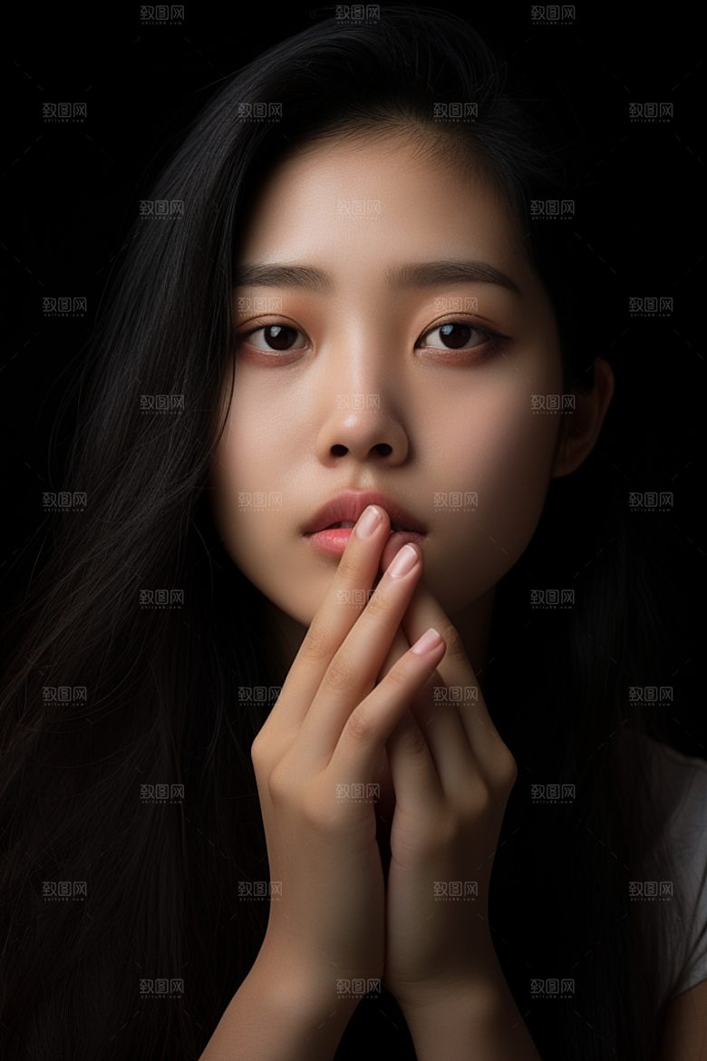 女性肖像优雅自然广告摄影图