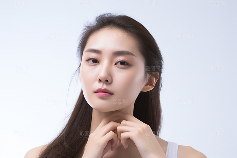 女性肖像护肤品自然广告摄影图