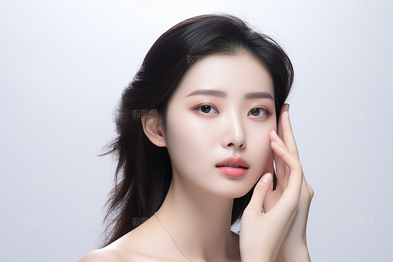 女性肖像简约大气广告摄影图