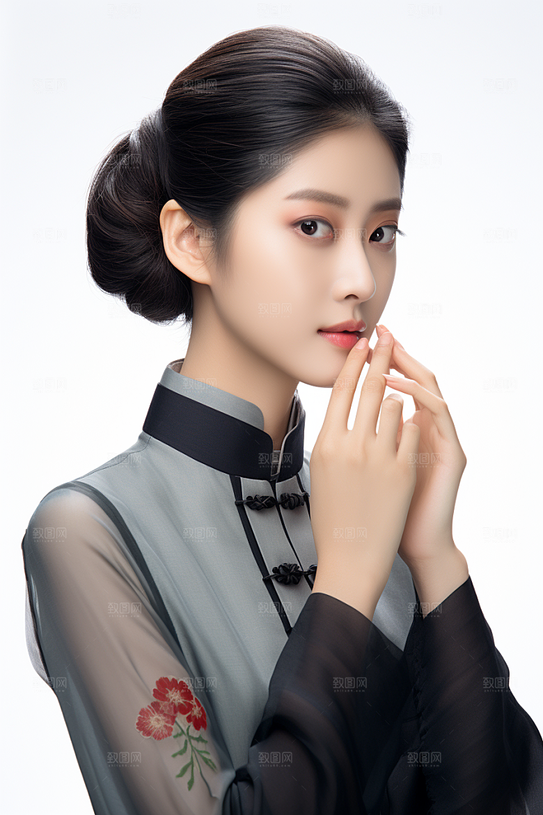 女性肖像大气淡妆广告摄影图