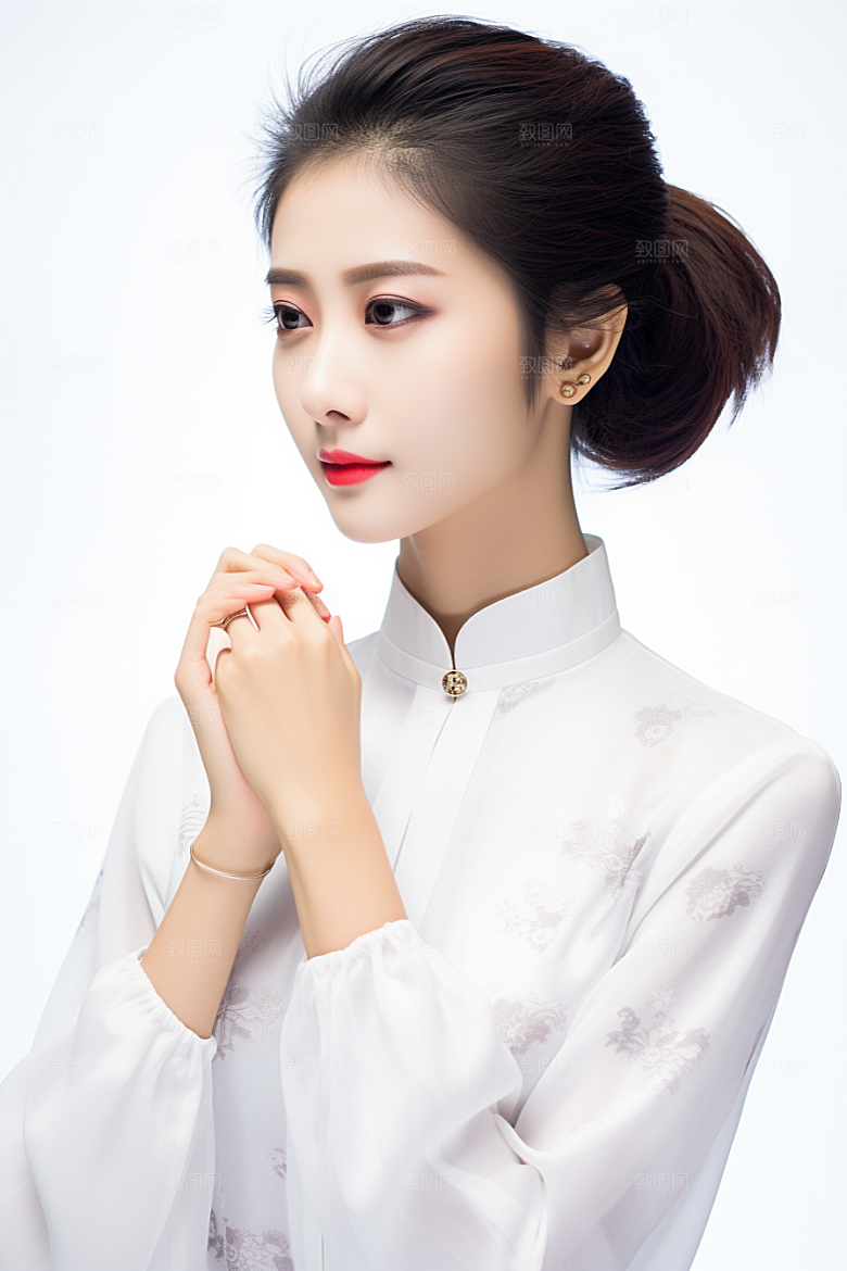 女性肖像自然优雅广告摄影图