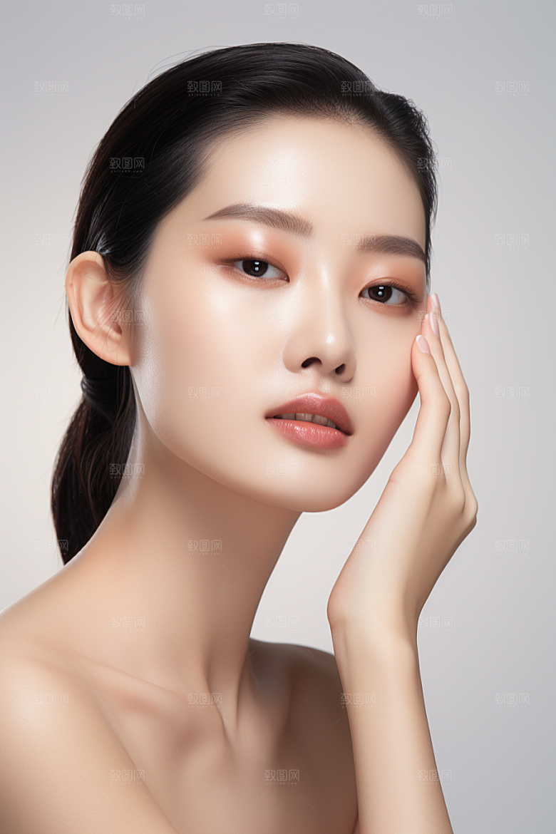 女性肖像大气护肤品广告摄影图
