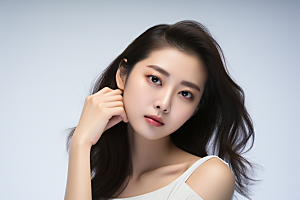 女性肖像高清护肤品广告摄影图