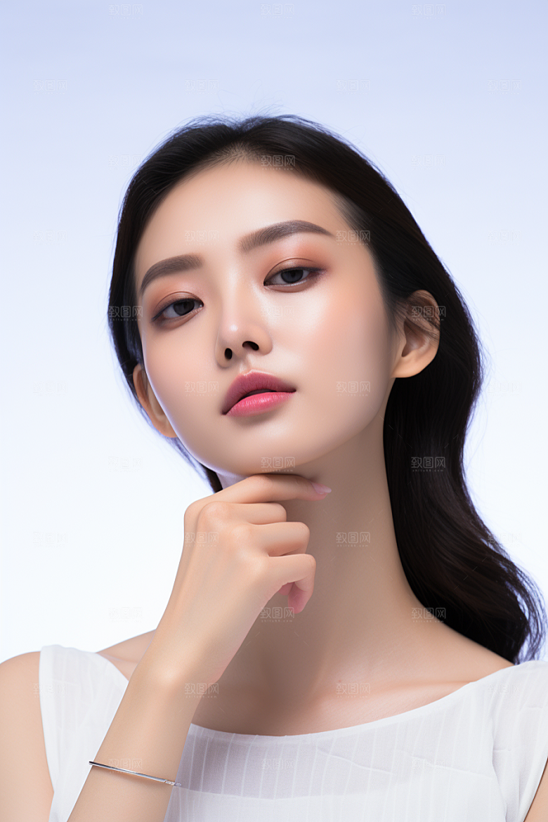女性肖像高清护肤品广告摄影图
