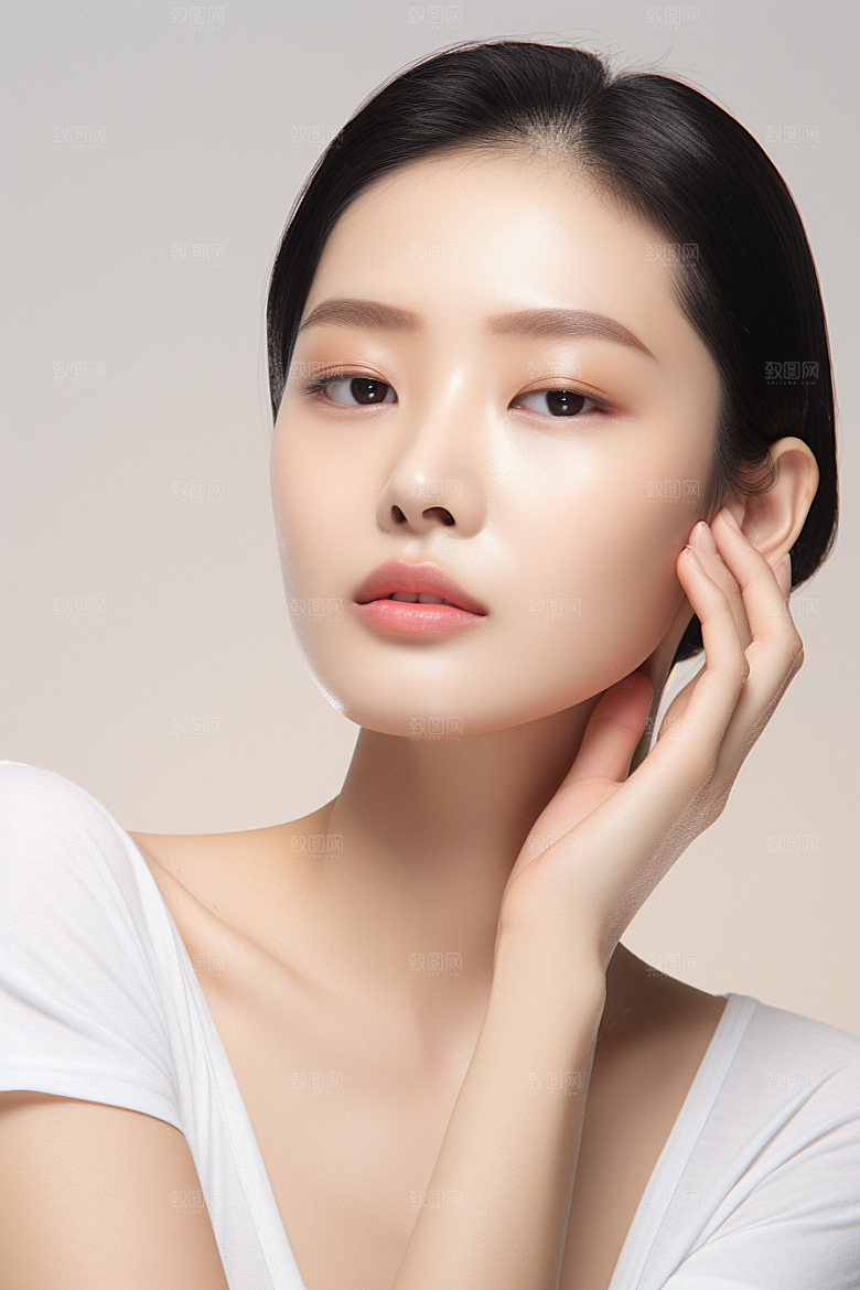 女性肖像自然简约广告摄影图