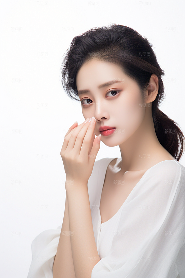 女性肖像大气护肤品广告摄影图