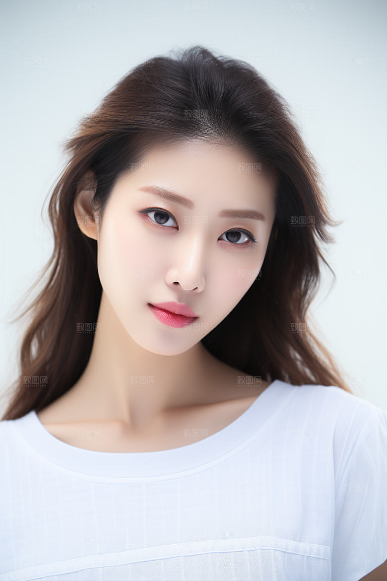 女性肖像淡妆高清广告摄影图