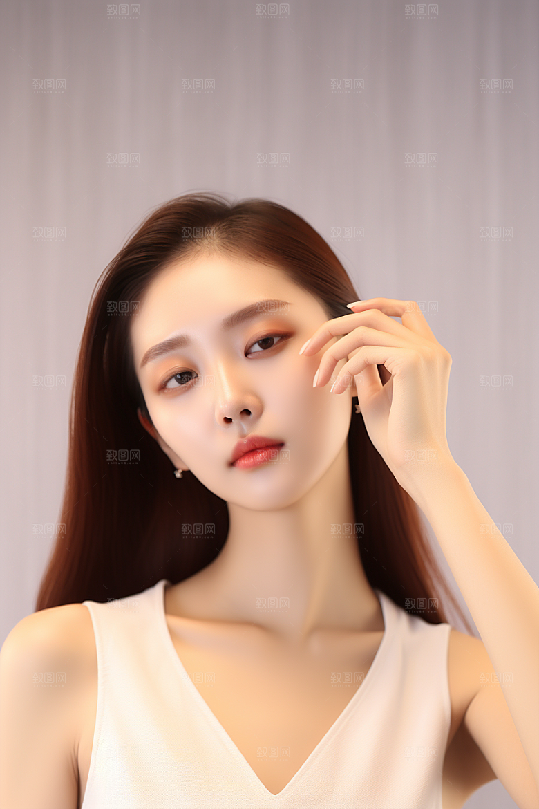 女性肖像简约高清广告摄影图