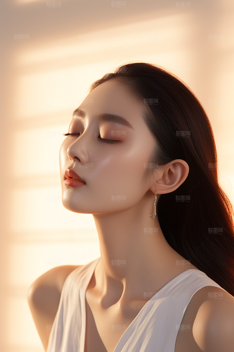 女性肖像简约高清广告摄影图