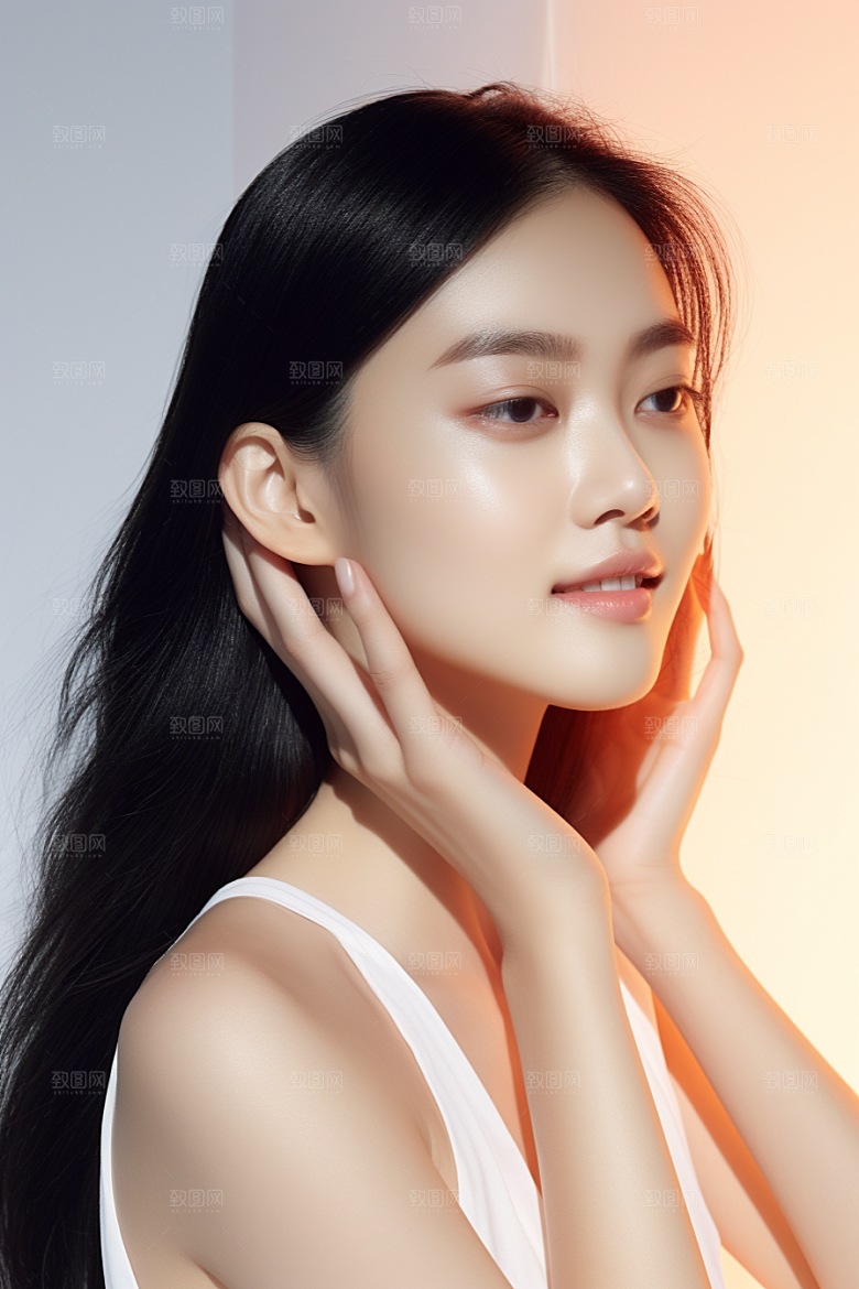 女性肖像大气淡妆广告摄影图