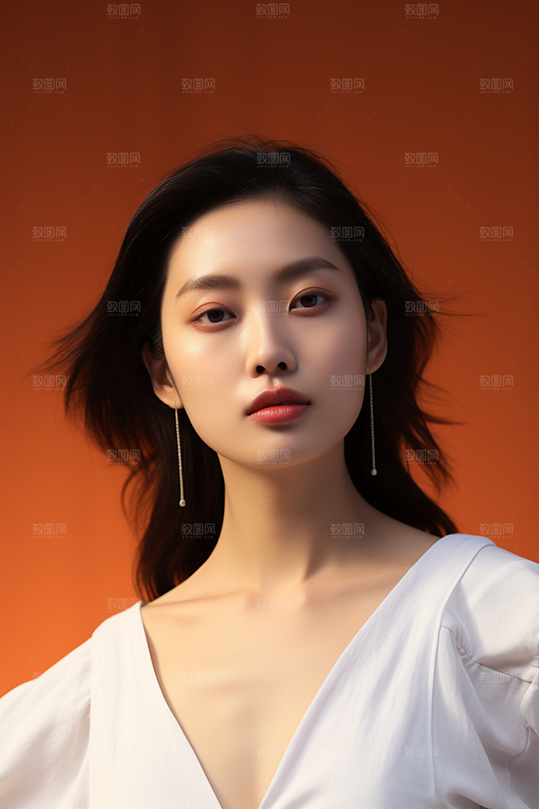 女性肖像简约高清广告摄影图