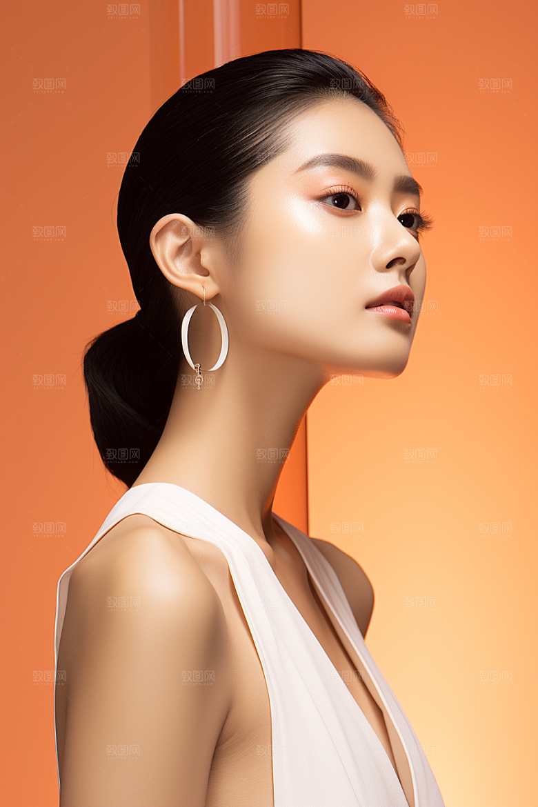 女性肖像高清简约广告摄影图