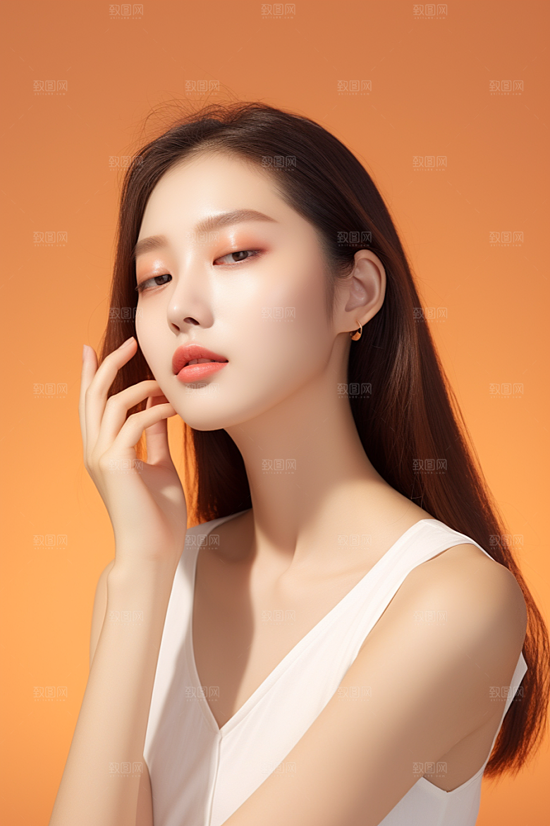 女性肖像清新大气广告摄影图