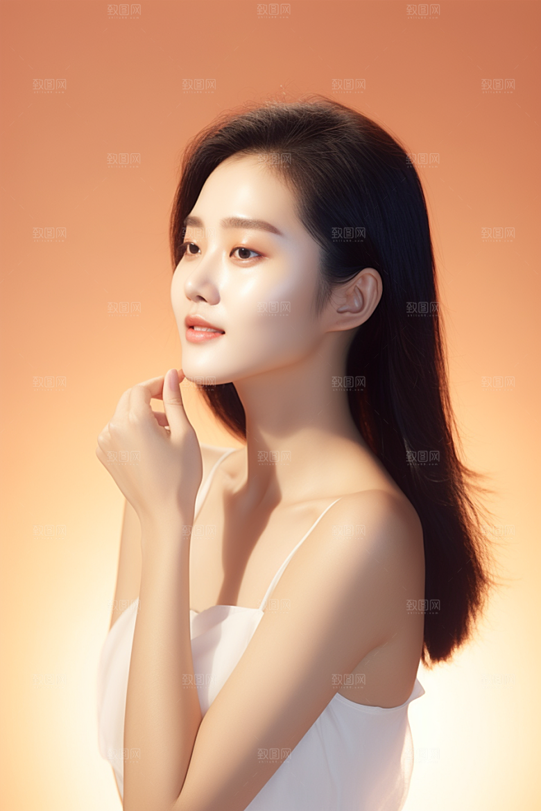 女性肖像清新自然广告摄影图