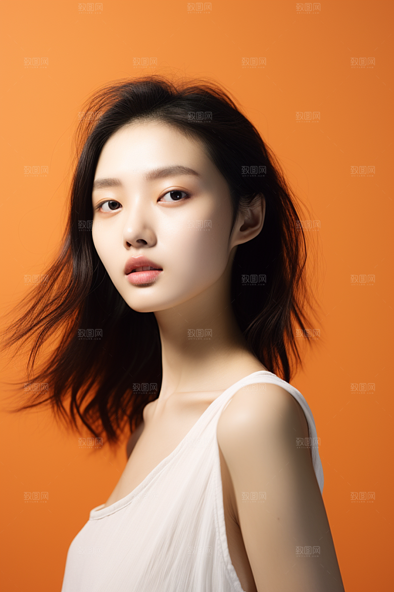 女性肖像优雅自然广告摄影图