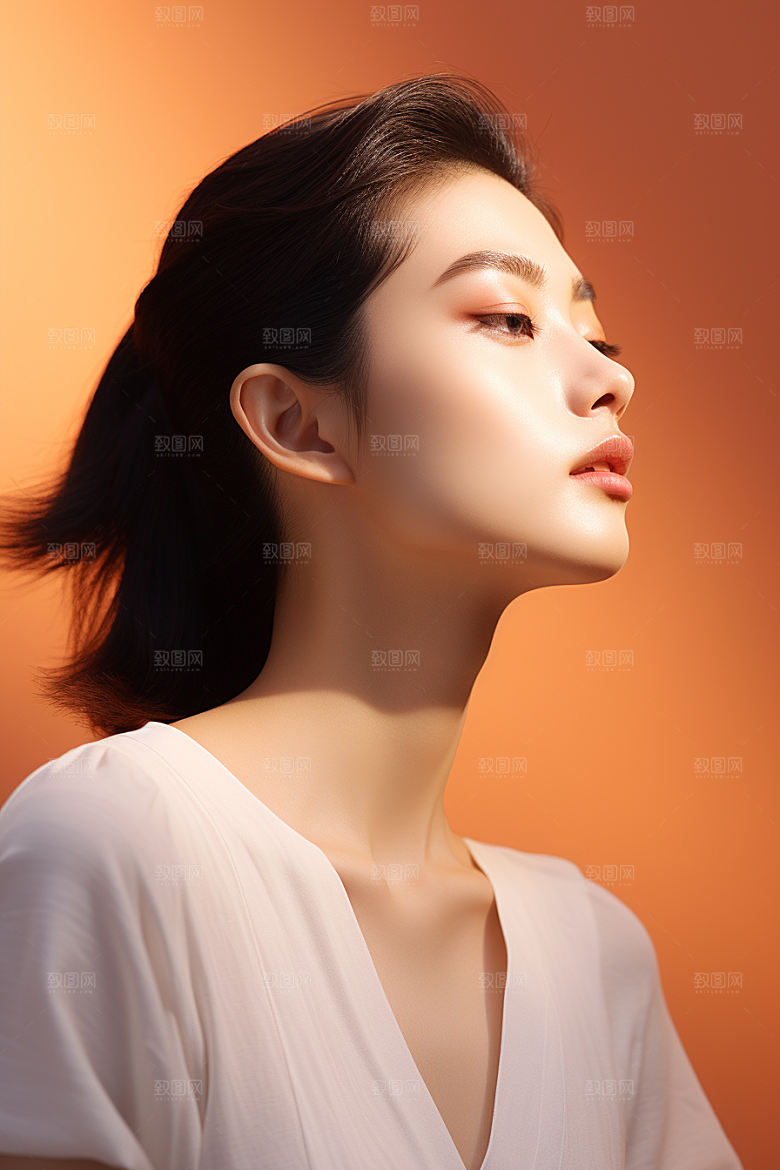 女性肖像护肤品高清广告摄影图