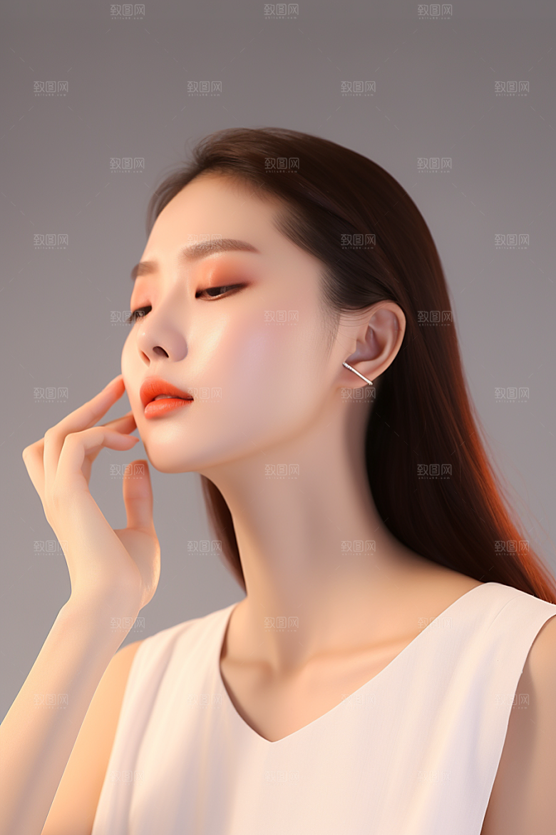 女性肖像大气清新广告摄影图