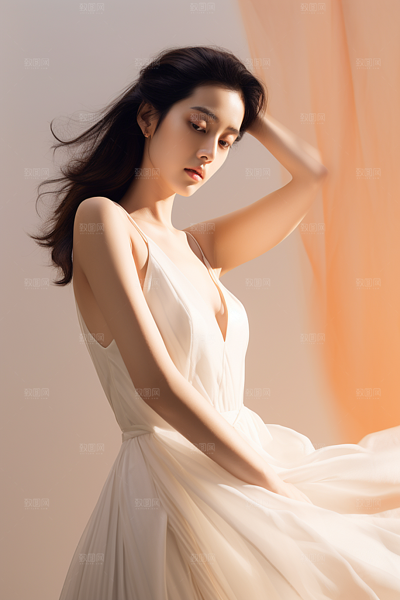 女性肖像清新大气广告摄影图