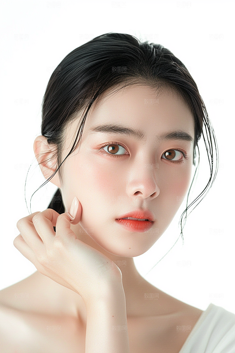 女性肖像简约大气广告摄影图