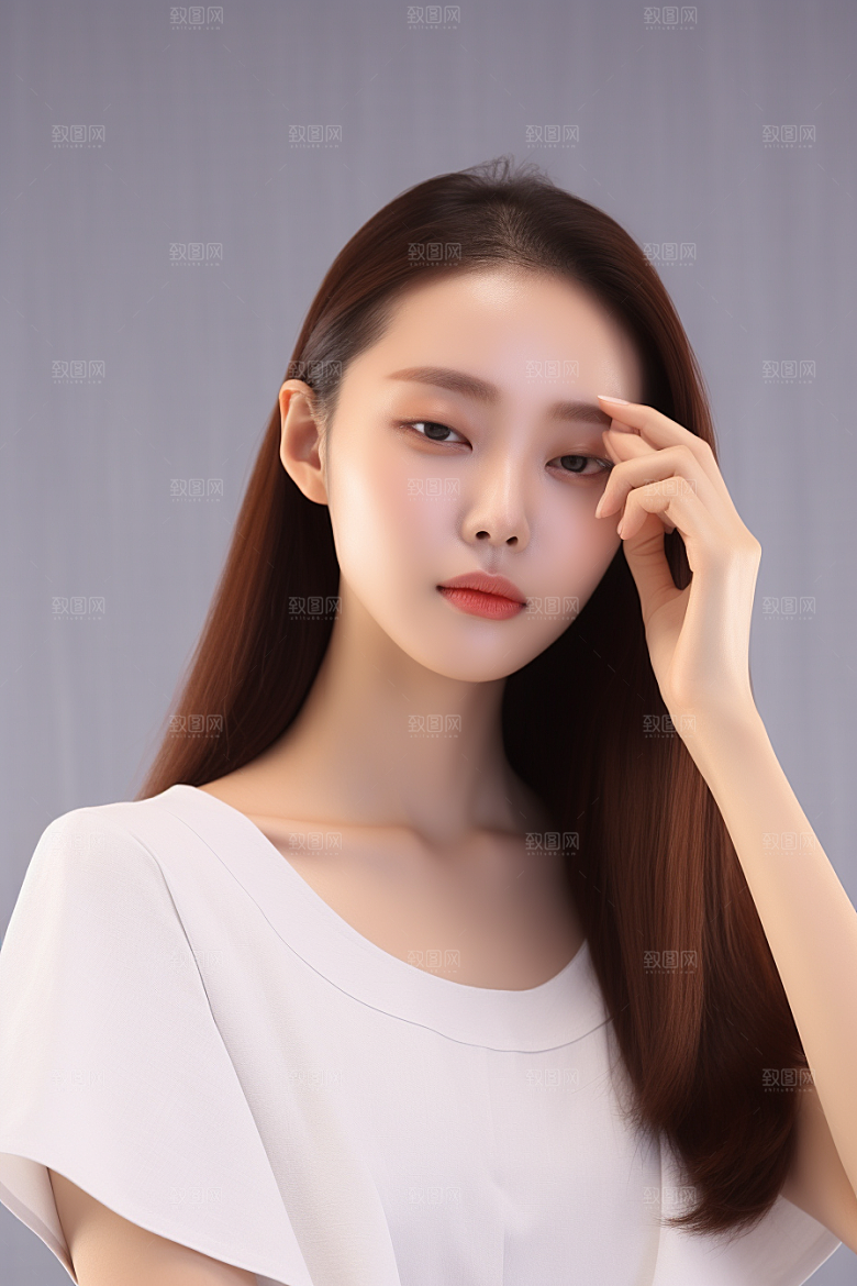 女性肖像淡妆高清广告摄影图