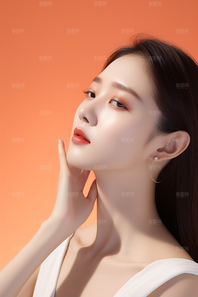女性肖像自然优雅广告摄影图