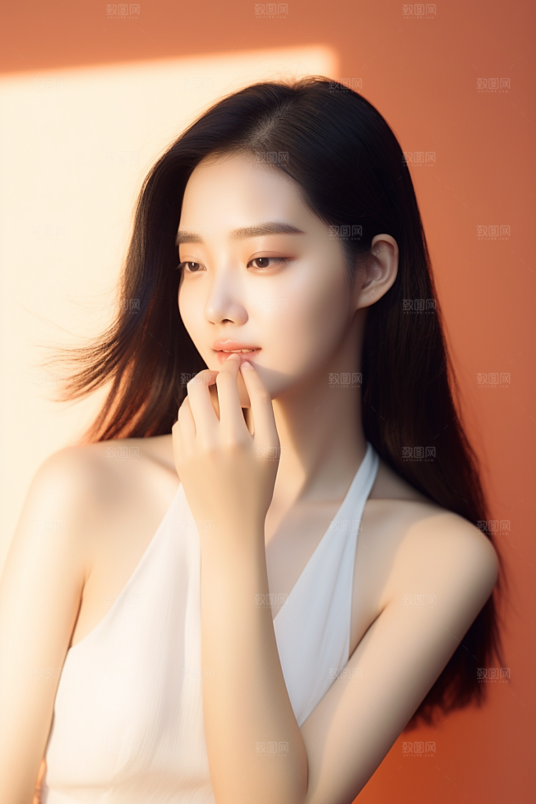 女性肖像简约高清广告摄影图