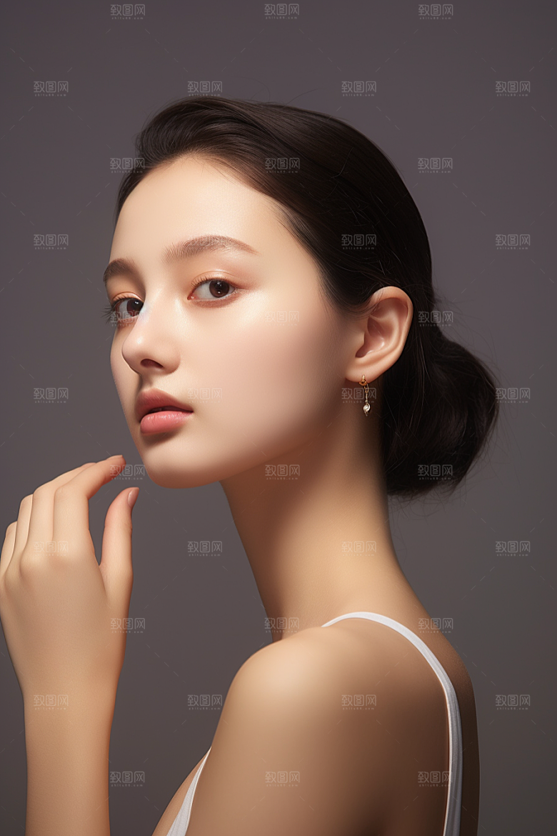 女性肖像自然清新广告摄影图