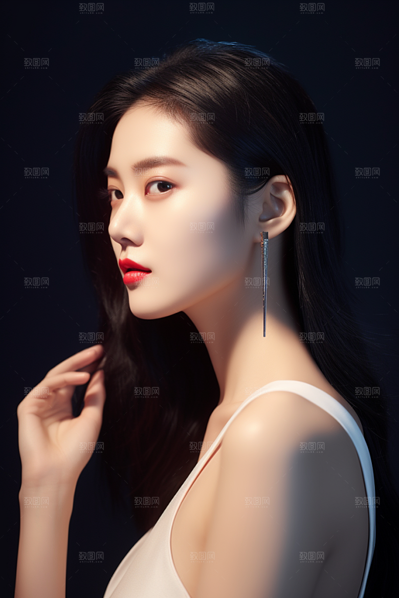 女性肖像人物清新广告摄影图