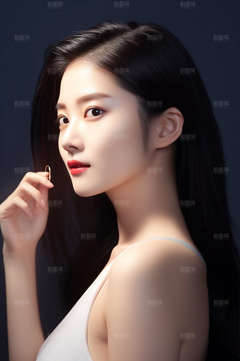女性肖像高清淡妆广告摄影图