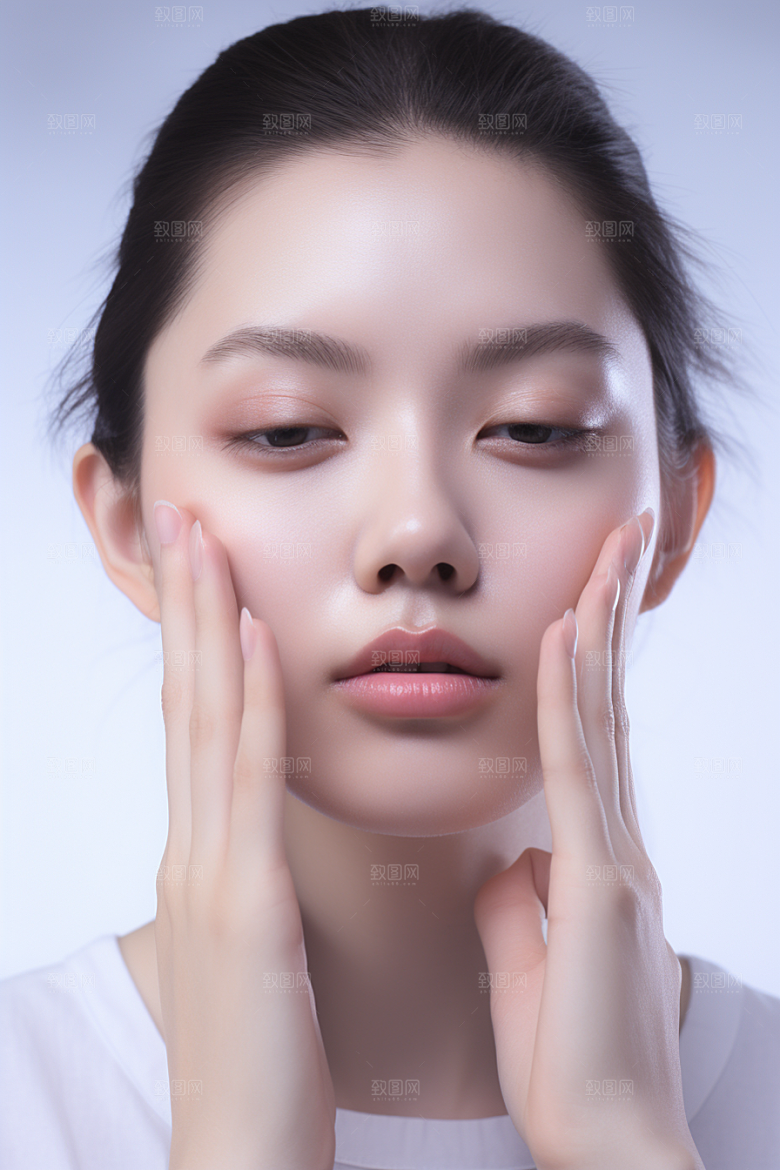 女性肖像护肤品高清广告摄影图
