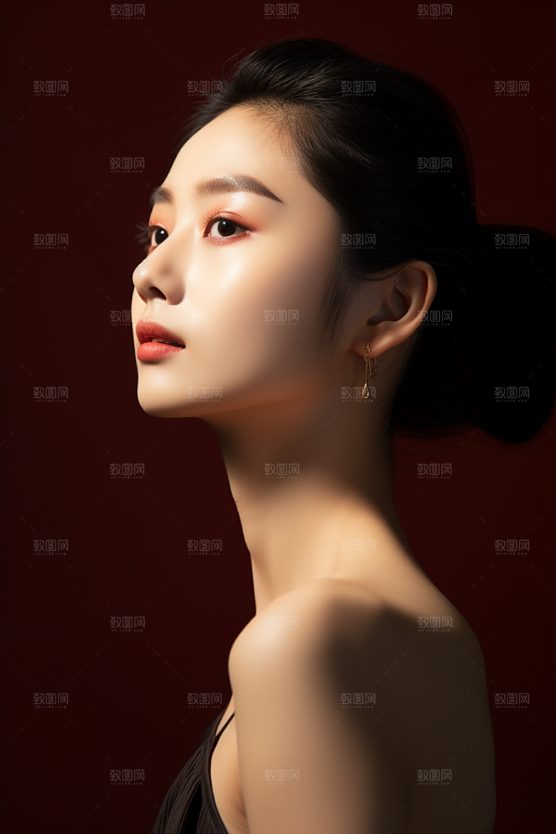女性肖像淡妆高清广告摄影图