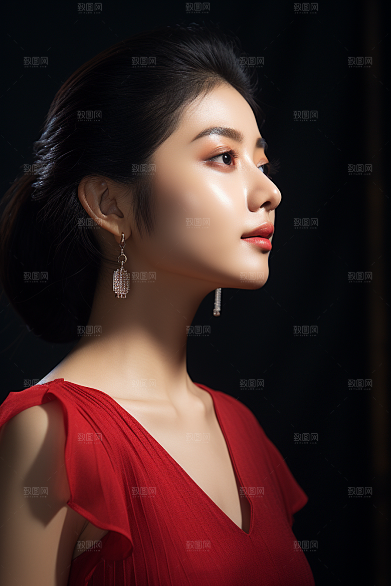 女性肖像简约高清广告摄影图