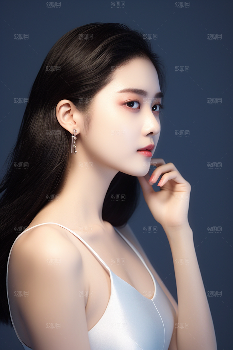 女性肖像自然清新广告摄影图