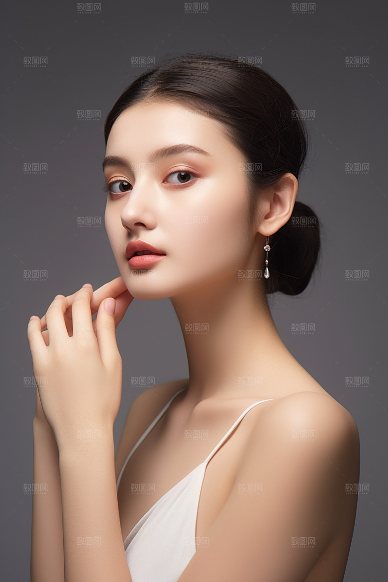 女性肖像人物清新广告摄影图