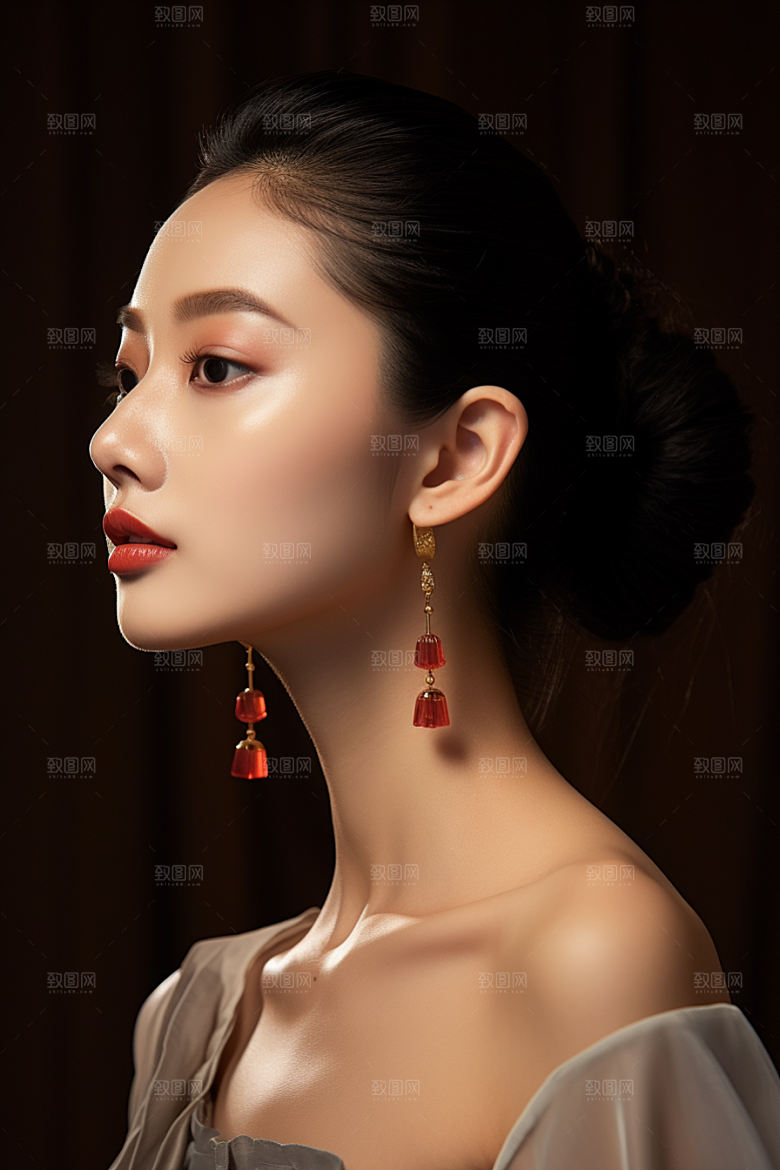 女性肖像清新自然广告摄影图