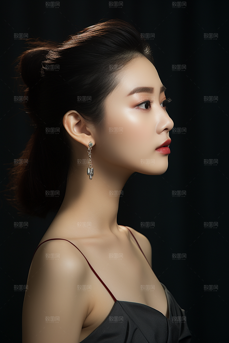 女性肖像大气淡妆广告摄影图