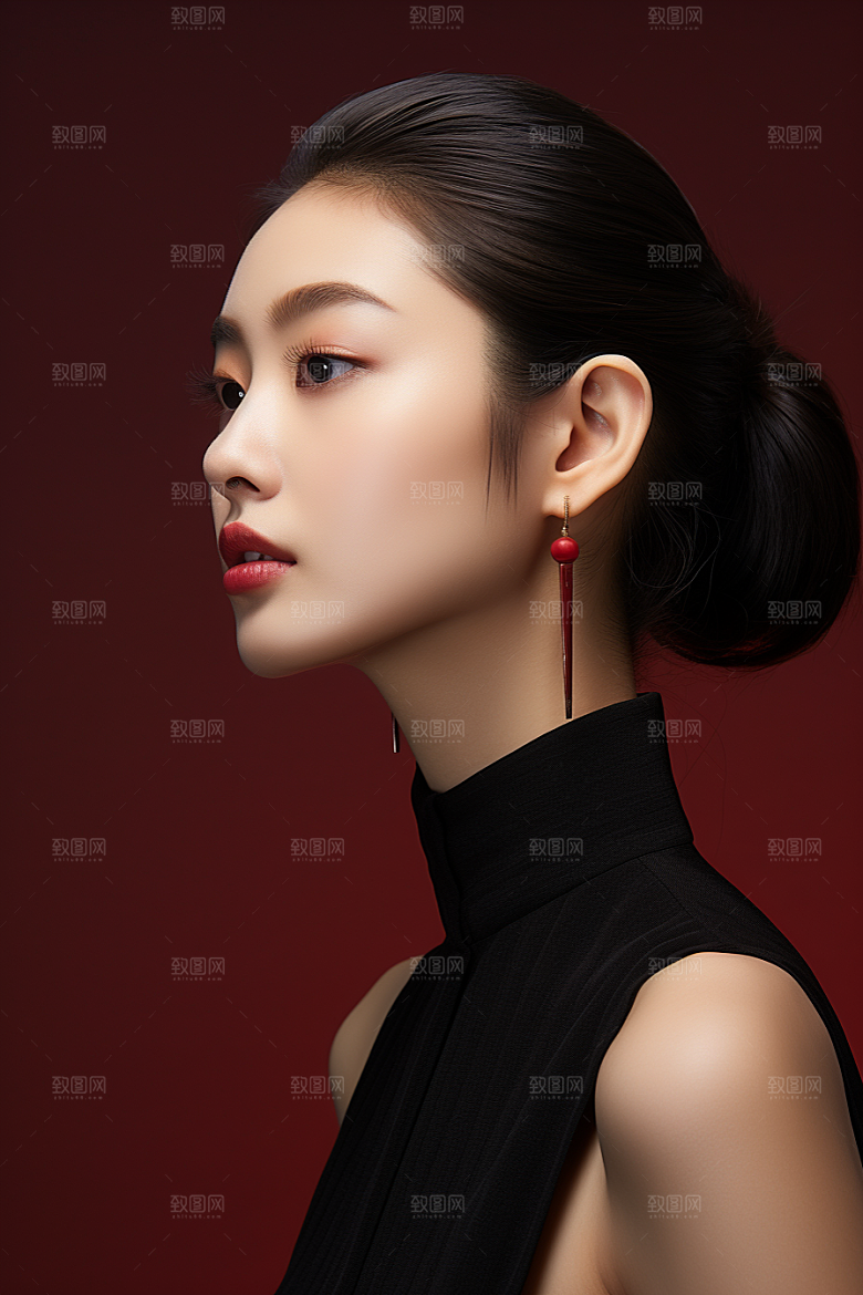 女性肖像高清淡妆广告摄影图