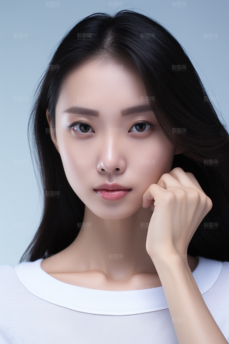 女性肖像大气简约广告摄影图