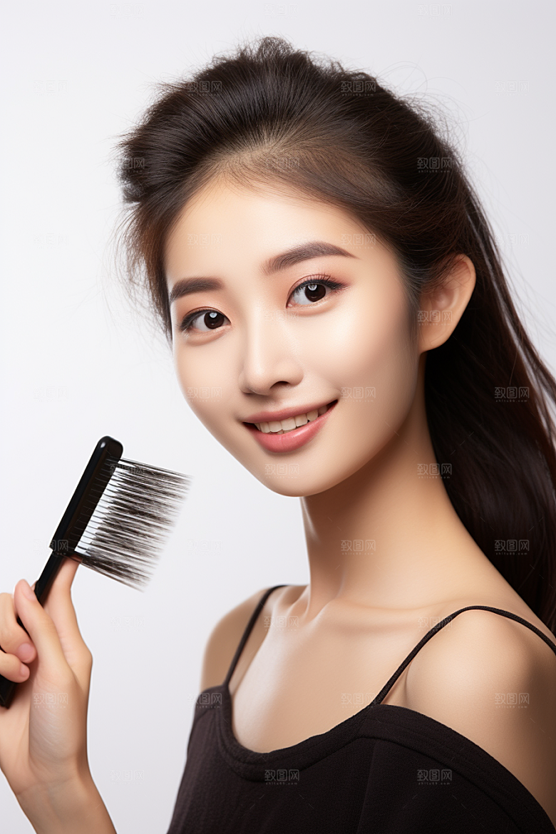 女性肖像淡妆清新广告摄影图