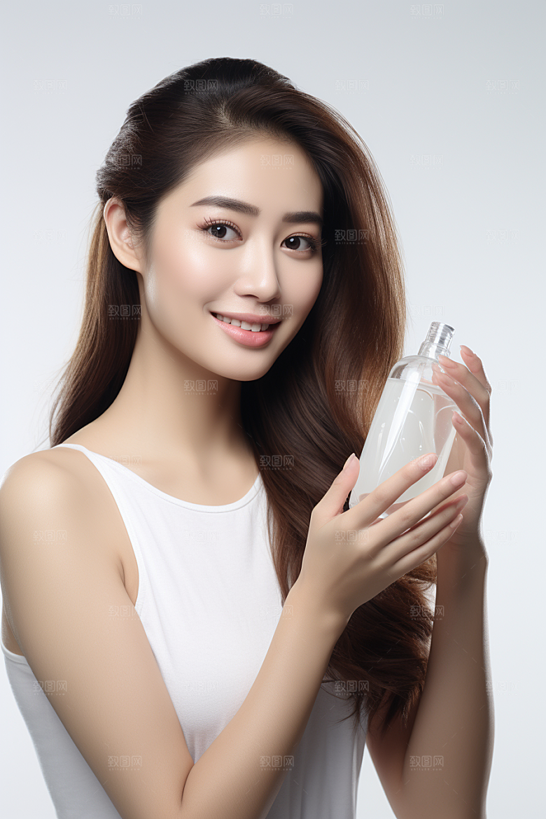 女性肖像简约人物广告摄影图