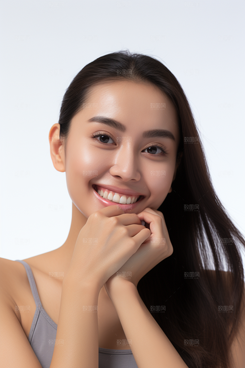 女性肖像护肤品高清广告摄影图