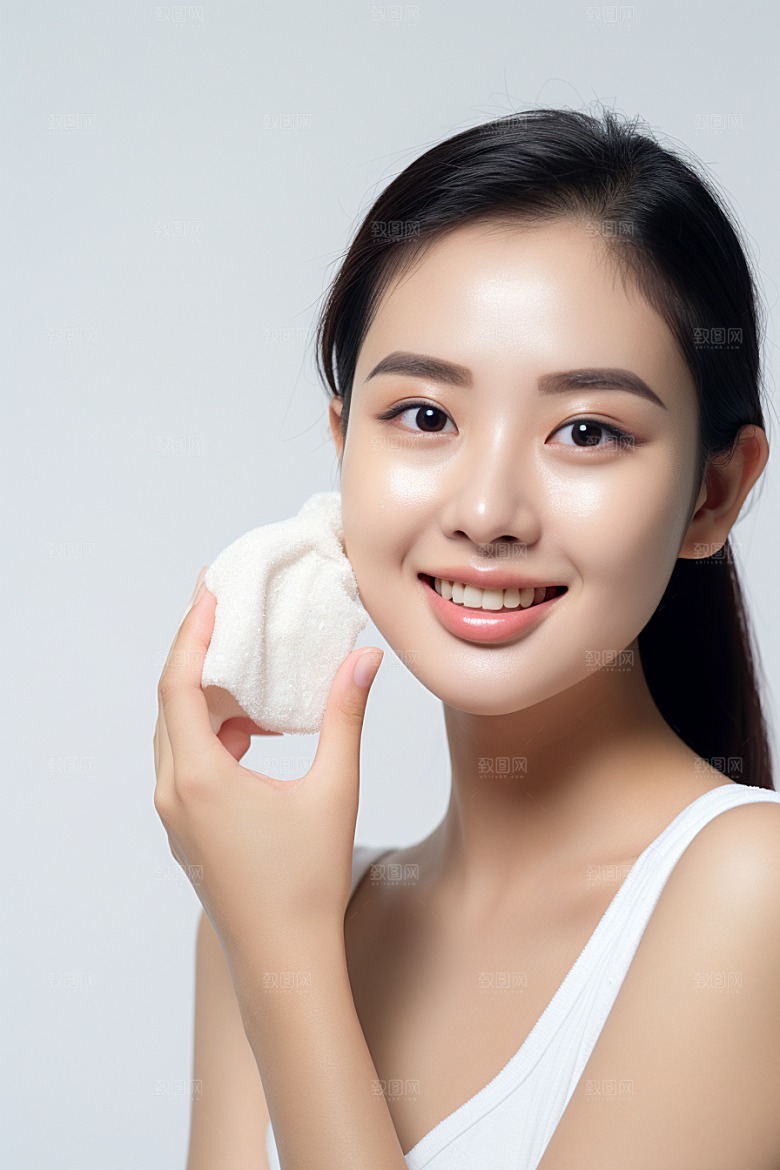女性肖像人物护肤品广告摄影图