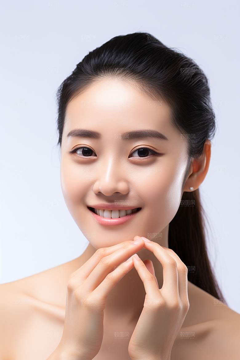 女性肖像护肤品人物广告摄影图