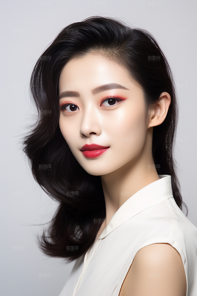 女性肖像淡妆高清广告摄影图