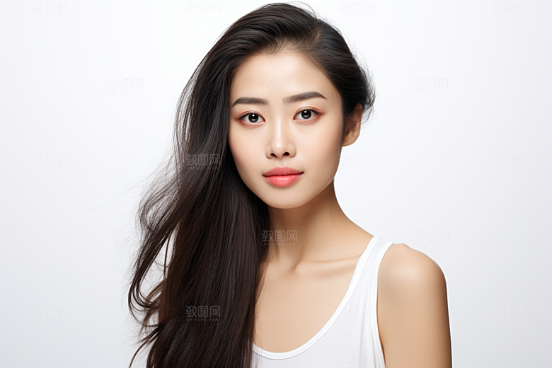 女性肖像自然优雅广告摄影图