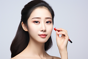 女性肖像淡妆清新广告摄影图