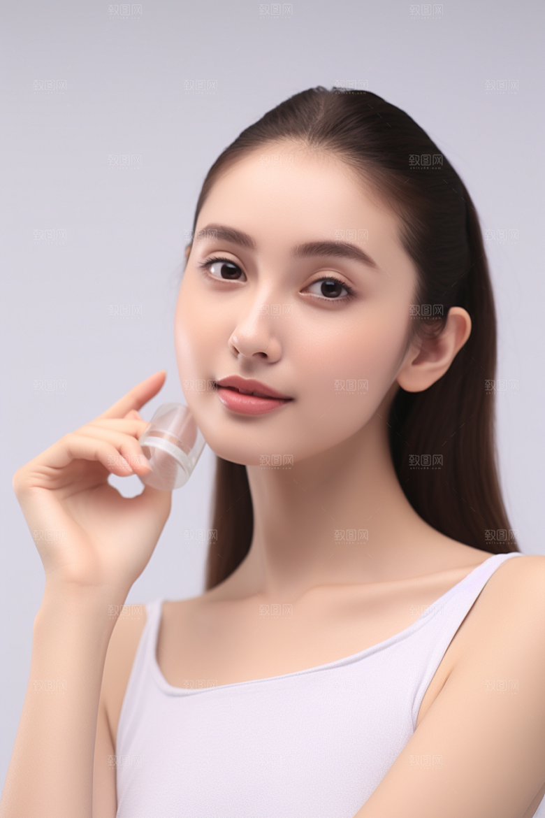 女性肖像大气护肤品广告摄影图