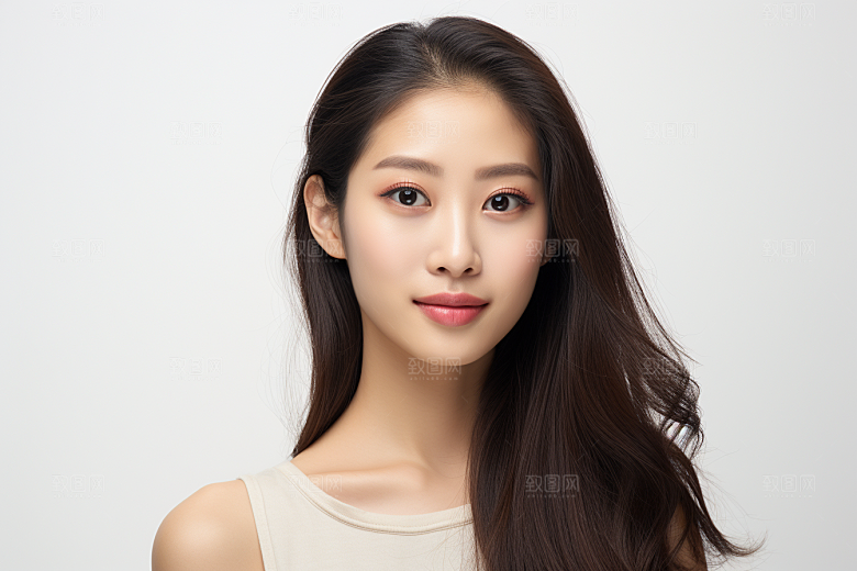 女性肖像淡妆高清广告摄影图