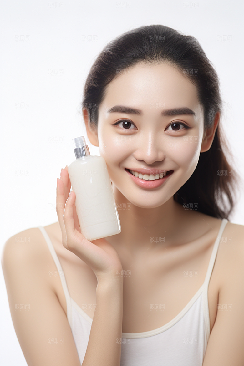 女性肖像清新淡妆广告摄影图