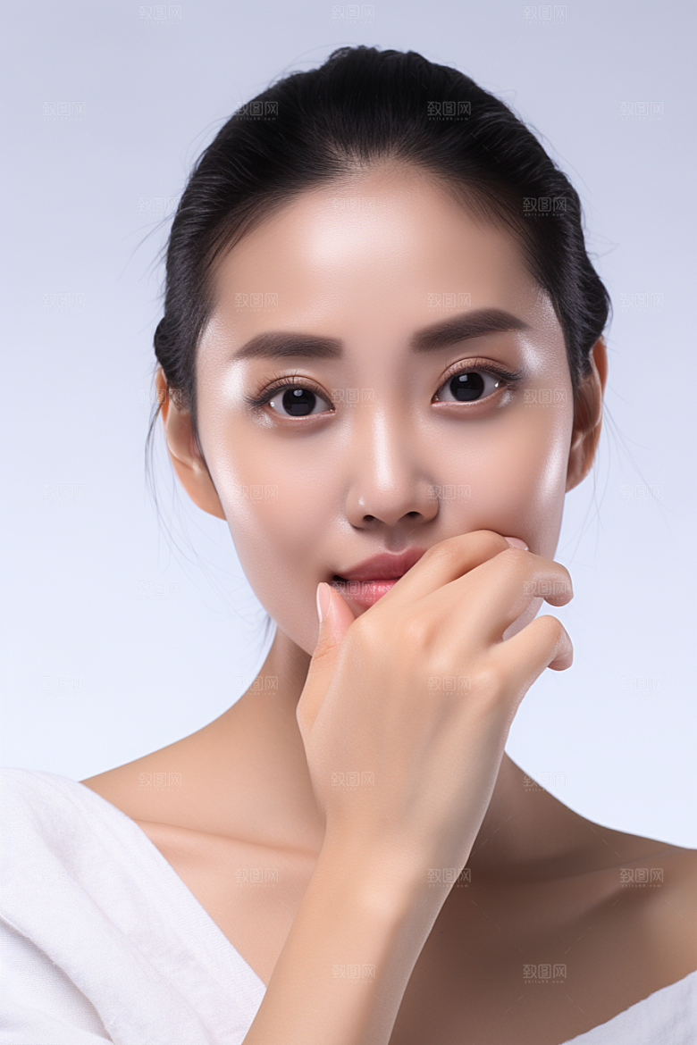 女性肖像优雅简约广告摄影图